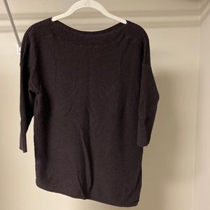 Lilla P, Chocolate Brown Asymmetrical Sweater, Size XS